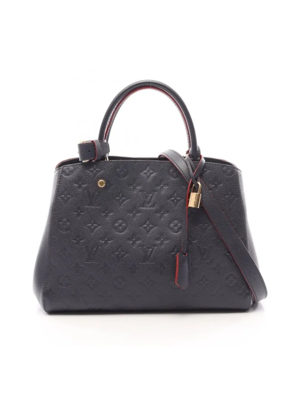 Louis Vuitton Handbag Montaigne MM 2-Way Marine Rouge Leather